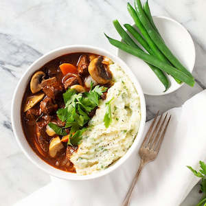 Beef Bourguignon with Creamy Mash