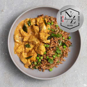 Takeaway food: Butter Chicken Curry with Coriander & Brown Rice Pilaf