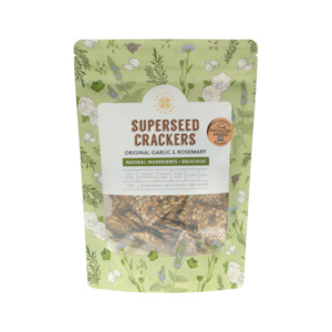 Garlic & Rosemary Superseed Crackers