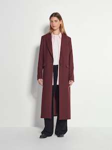 Clothing wholesaling: Mantelle Coat (Gaberdine Coating) Burgundy