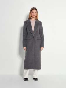 Mantelle Coat (Wool Alpaca) Grey Fur