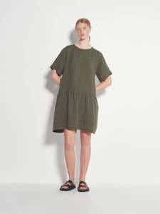 Hayley Dress (Vintage Linen) Caper