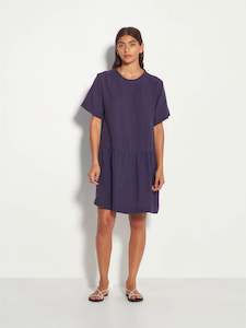 Hayley Dress (Vintage Linen) Royal Blue