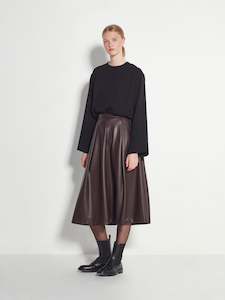 Clothing wholesaling: Salem Skirt (Faux Leather) Espresso