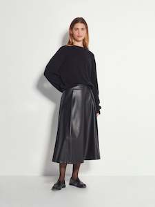 Salem Skirt (Faux Leather) Black