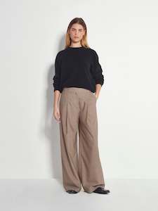 Calla Culotte (Fine Wool Suiting) Salt and Pepper