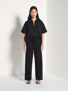 JHL Wide Trackpant (Cotton Cashmere) Black