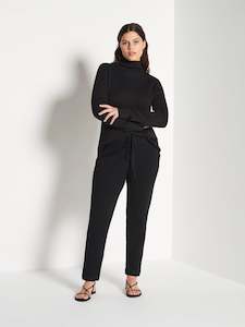 JHL Slim Trackpant (Cotton Cashmere) Black