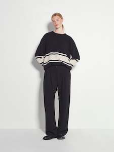 Stripe Crew Sweater (Cashmere) Oreo