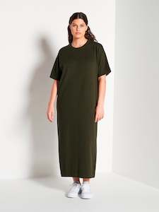 Clothing wholesaling: JHL Long Box T Dress (Cotton Cashmere) Spruce