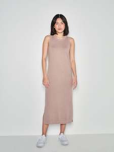 Clothing wholesaling: JHL Split Tank Dress (Cotton Cashmere) Rosewood Marle