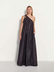 Uno Dress (Dupion Silk) Black