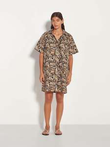 Rue Shirtdress (Painterly Paisley) Native