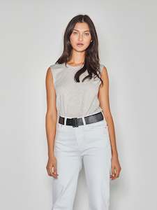 JHL Crew Tank (Fine Cotton Cashmere) Soft Grey Marle