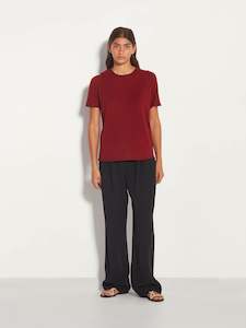 JHL Crew T (Fine Cotton Cashmere) Deep Red