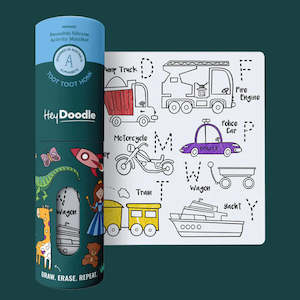 HeyDoodle Mini Reusable Silicone Playmat (Toot Toot Honk)