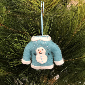 Pashom Felt Christmas Hanging Decoration (Xmas Sweater with Snowman)