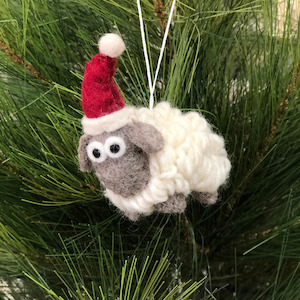 Pashom Felt Christmas Hanging Decoration (Woolly Sheep)