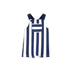 Milky Baby Stripe Fleece Overalls