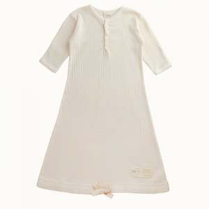 Nature Baby Organic Cotton Gown Pointelle (Natural)