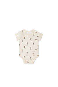 Jamie Kay Organic Cotton Hudson S/S Bodysuit (Montgolfiere Cloud)