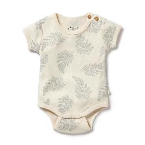 W&F Organic Pointelle Bodysuit (Forever Ferns)