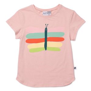 Minti Pastel Butterfly Tee (Ballet Stripe)