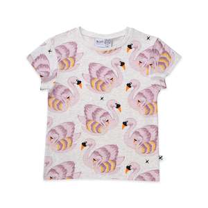 Minti Swan Love Tee (White Marle)