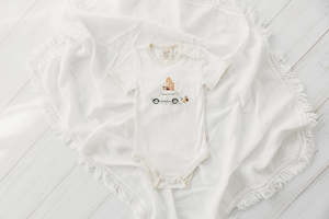 Child of Mine Golden Beetle Bodysuit (Eggnog Trim)