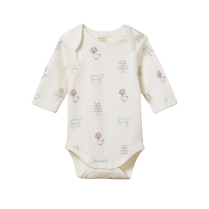 Nature Baby Organic Cotton L/S Bodysuit (Nature Baby Print)