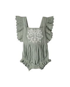 Babu Muslin Evelyn Bodysuit (Matcha)