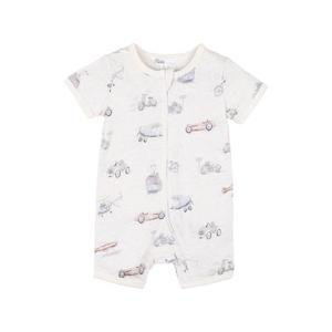 Toy: Bebe Finley Print SS Zip Romper