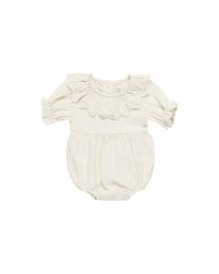 Quincy Mae Collared Romper (Ivory)