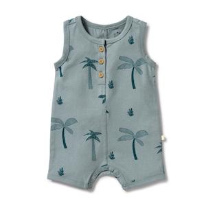 W&F Organic Henley Growsuit (Palm Days)