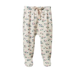 Toy: Nature Baby Organic Cotton Footed Romper Pants (Waterlilies Print)