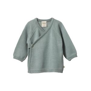 Nature Baby Merino Knit Kimono Jacket (Sage)