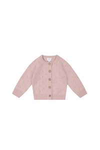 Jamie Kay OG Dotty Knit Cardigan (Cameo Pink Marle)