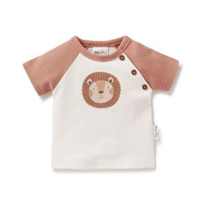 A&O Lion Print Raglan Tee (Natural)