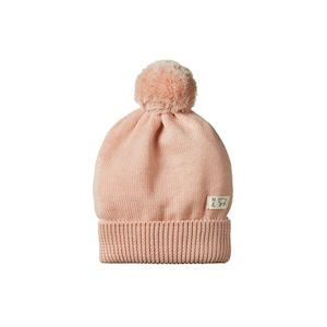 Nature Baby Merino Alpine Pom Pom Beanie (Rose Dust)