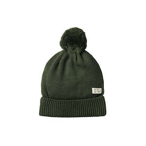 Nature Baby Merino Alpine Pom Pom Beanie (Thyme)