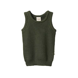 Nature Baby Merino Knit Vest (Thyme)