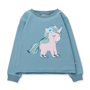 Minti Flower Unicorn Crew (Muted Green)