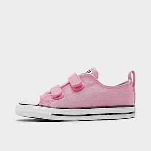 Converse Infant Low Cut Canvas Sneaker (Prism Glitter Pink)