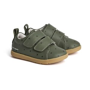 Pretty Brave First Walker Brooklyn Sneaker (Khaki XO)