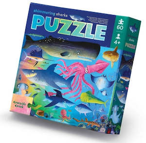 Croc Creek 60 Pce Foil Puzzle (Shimmering Sharks)