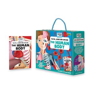 Sassi Puzzle & Book Set - The Human Body (200 Pce Puzzle)