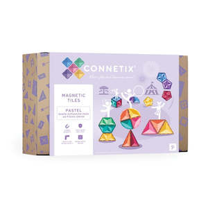 Toy: Connetix Tiles 48 Piece Shape Expansion Pack (Pastel)