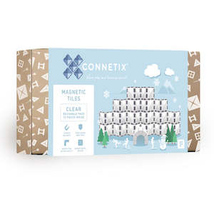 Connetix Tiles 12 Piece Rectangle Pack (Clear)