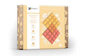 Connetix Tiles 2 Piece Base Plate Pack (Lemon & Peach)