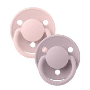 Bibs Dummy Two Pack De Lux Silicone (Blossom/Dusky Lilac)